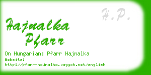 hajnalka pfarr business card